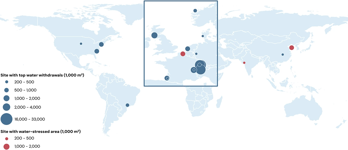 Water withdrawal map (map)